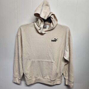 Puma Hoodie Women XS Alpine Snow Cream E5S Elevated Kangaroo Pocket Pullover New